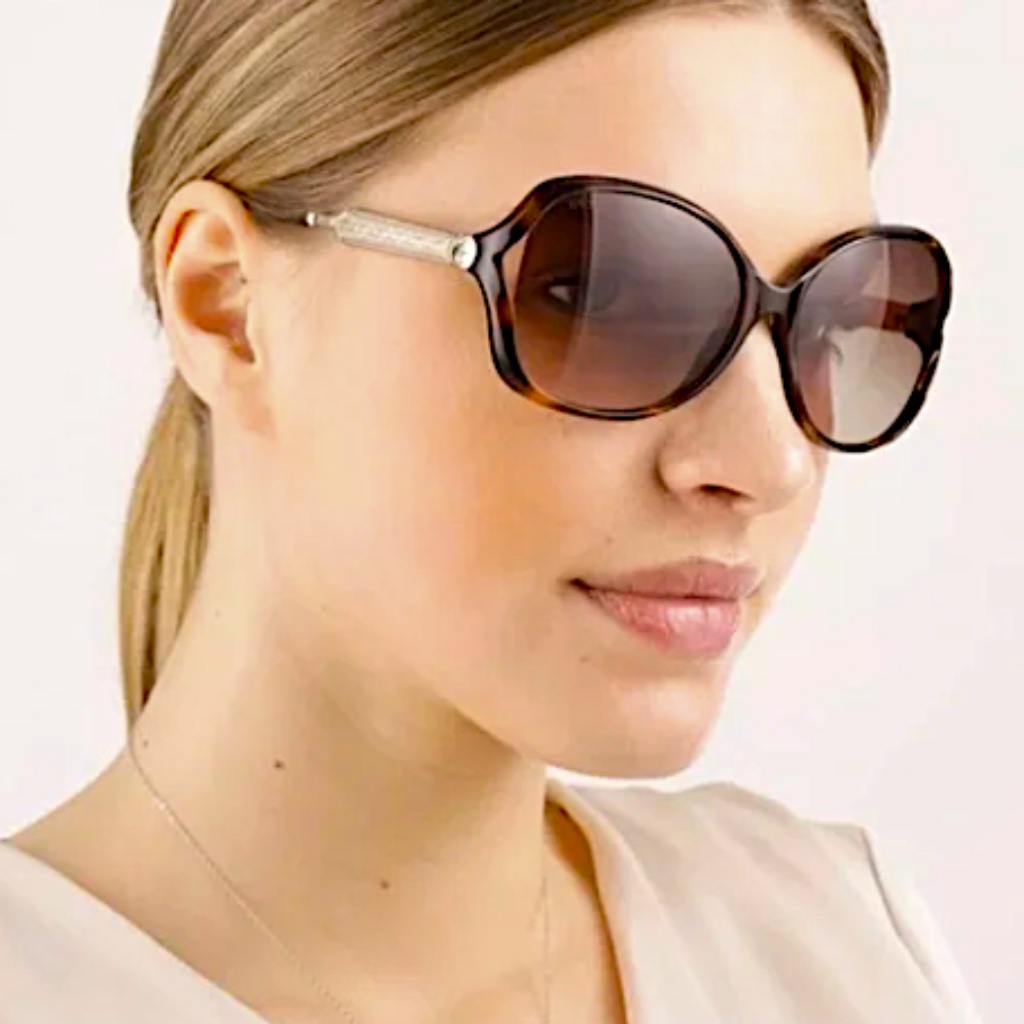 Gucci Burgundy Oversized Round Sunglasses